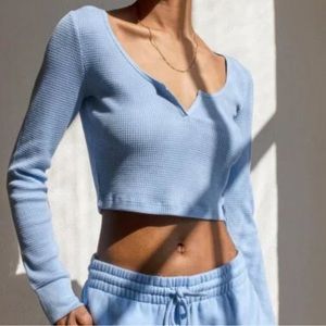 aritzia waffle long sleeve shirt